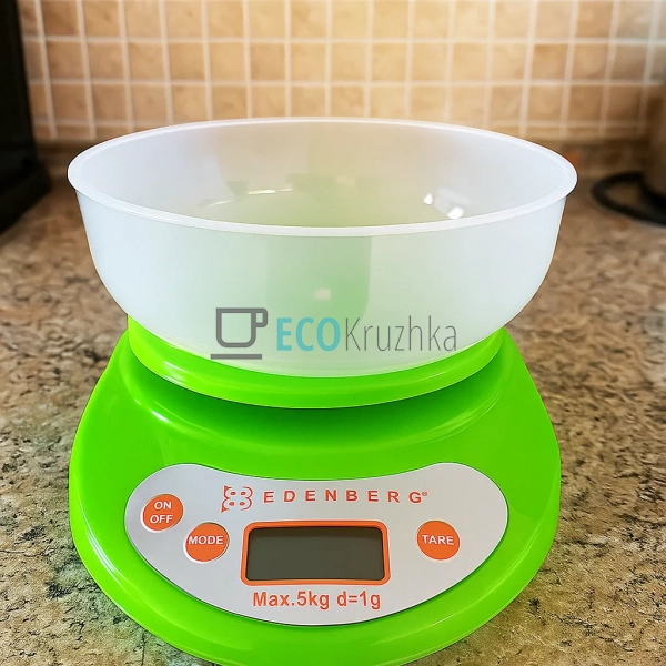 Ваги кухонні до 5 кг Edenberg Салатовий EB-75821 Ваги кухонні до 5 кг Edenberg Салатовий EB-75821