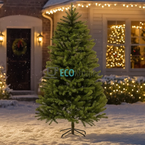 Штучна ялинка "Красива" 180 см, 1552 гілки, на металевій підставці, пишна новорічна ялинка преміум якості 840-183