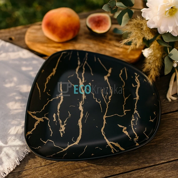 Тарілка порцелянова обідня Мармурова Розкіш, 24см, колір ...