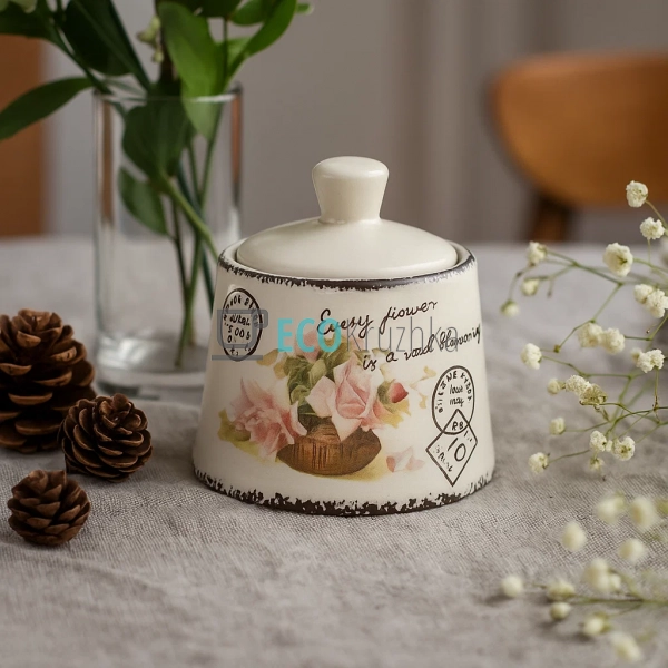​Керамічна цукорниця 200 мл з малюнком "Провансальська т ...