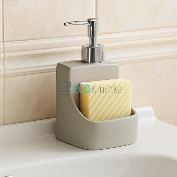 Дозатор для рідкого мила та мийного засобу з тримачем дл ...