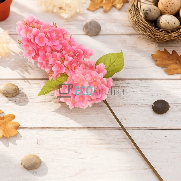 Декоративна гілка рожевої гортензії Бобо 90 см (137-023) Декоративна гілка рожевої гортензії Бобо 90 см (137-023)