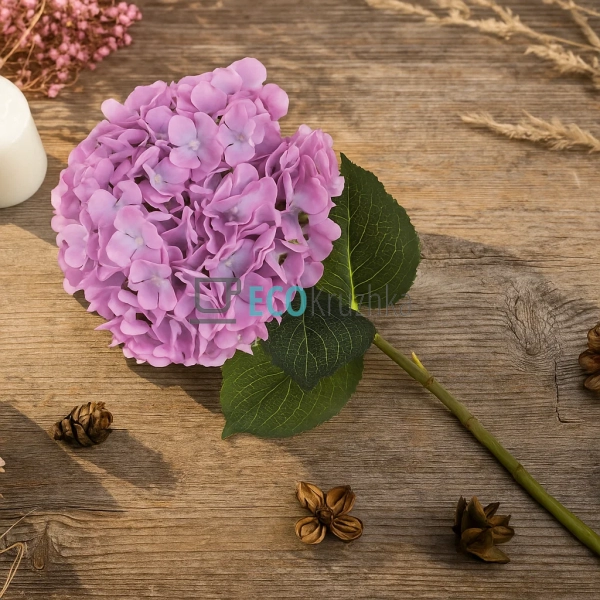 Декоративна гілка рожевої гортензії 92 см знімне суцвітт ... Декоративна гілка рожевої гортензії 92 см знімне суцвітт ...