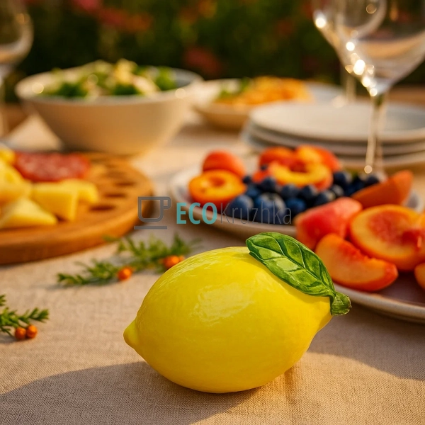 Керамічний декор "Жовтий лимон" 7.5x5x5 см (HA9-123)