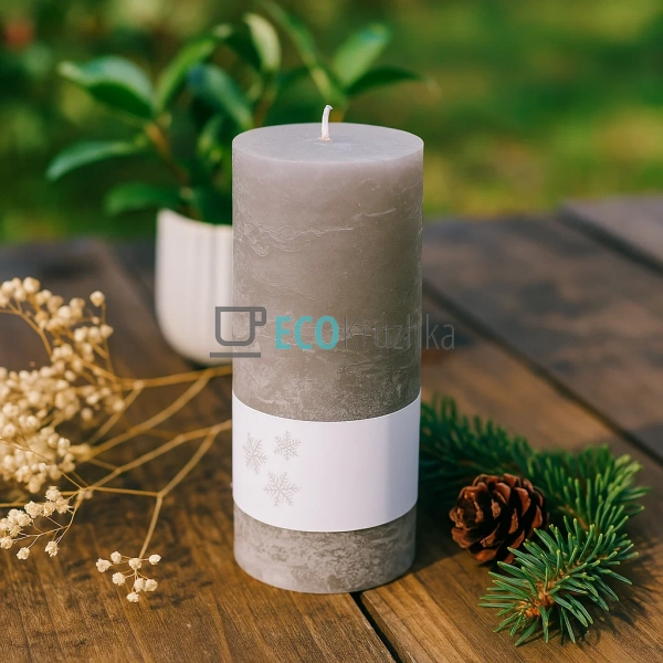 Свічка циліндрична 15см, колір - м Свічка циліндрична 15см, колір - м