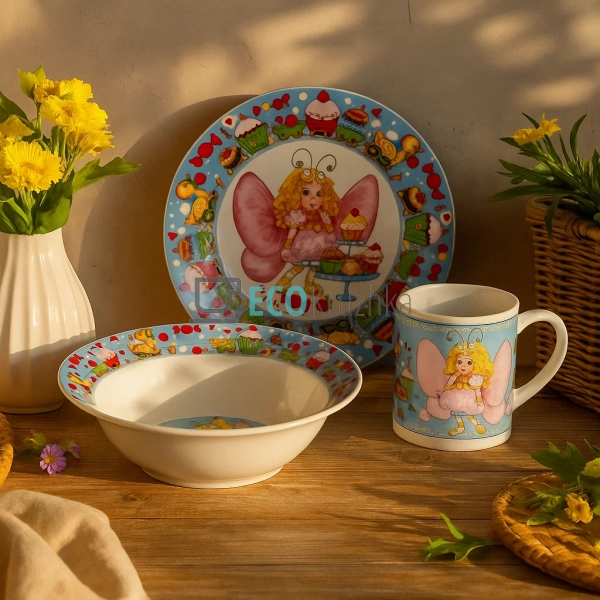 Дитячий фарфоровий посуд: набір з 3 предметів Фея CS170- ... Дитячий фарфоровий посуд: набір з 3 предметів Фея CS170- ...