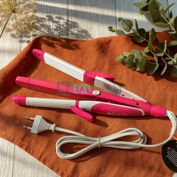 ​Стайлер для волосся 3-в-1: випрямляч, плойка та гофре L ...