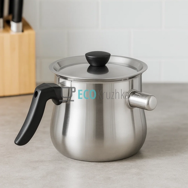 Молочник-ківш із свистком 1.5л нержавіючий Edenberg EB-8 ...