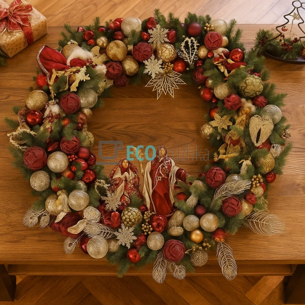 Декоративний вінок 130 см Різдво RM0-105