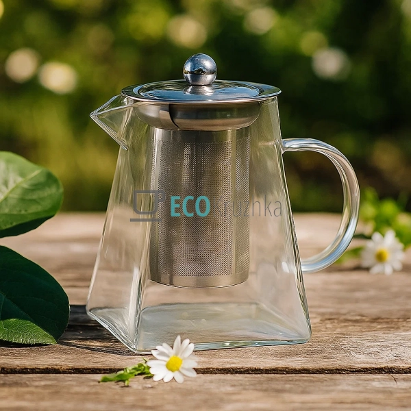 Чайник для заварювання скляний Чотирьохкутний 550 мл Ede ...