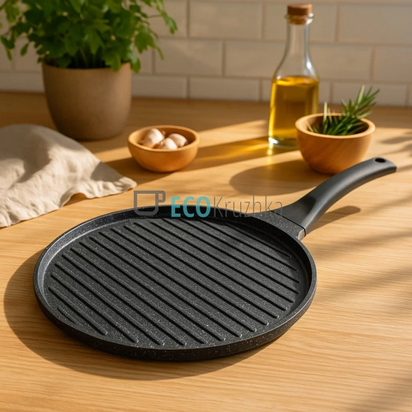 Сковорідка гриль 27см мармурове антипригарне покриття Ed ...
