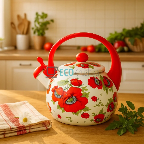 Чайник Емальований 2.2л із свистком Edenberg EB-1745-5