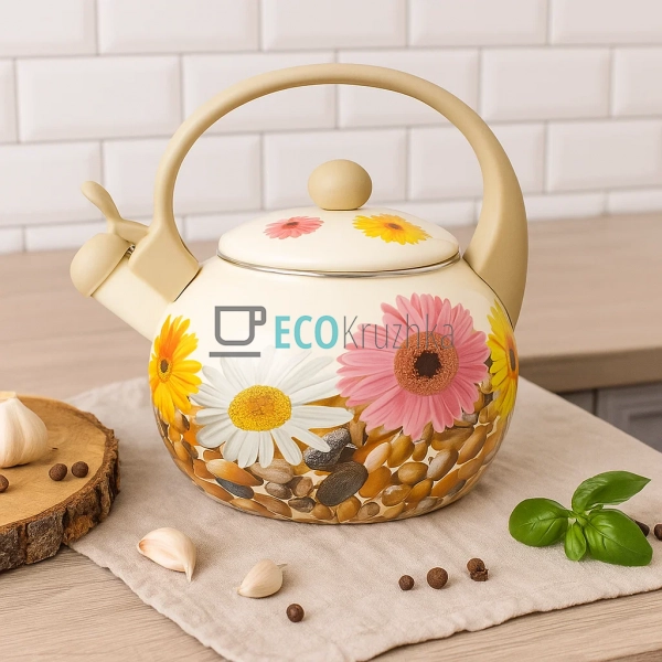 Чайник Емальований 2.2л із свистком Edenberg EB-1745-1