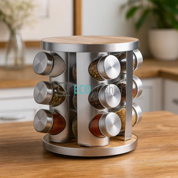 Набір для спецій карусель 360⁰ на 12 ємностей Edenberg E ... Набір для спецій карусель 360⁰ на 12 ємностей Edenberg E ...