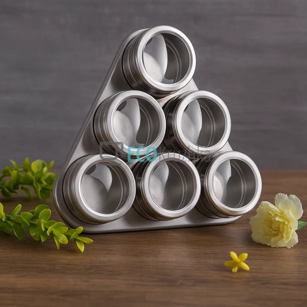 Набір для спецій Edenberg 6в1 з магнітним підставою з не ... Набір для спецій Edenberg 6в1 з магнітним підставою з не ...