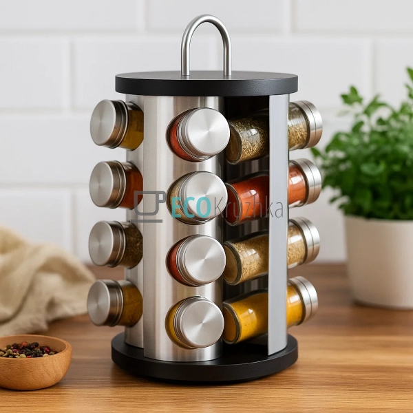 Набір для спецій карусель на 16 ємностей Edenberg EB-402 ...