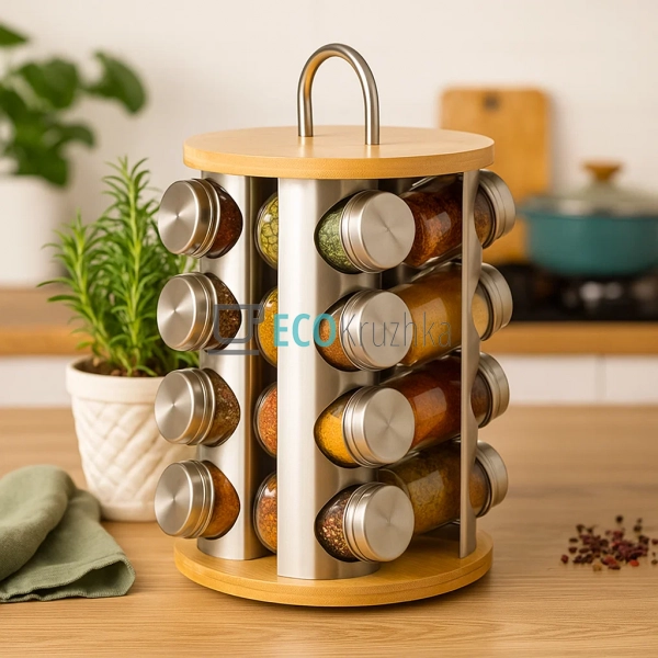 Набір для спецій карусель на 16 ємностей Edenberg EB-402 ...