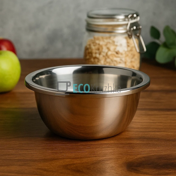 Глибока тарілка-миска з нержавіючої сталі 18x8.3 см Eden ...