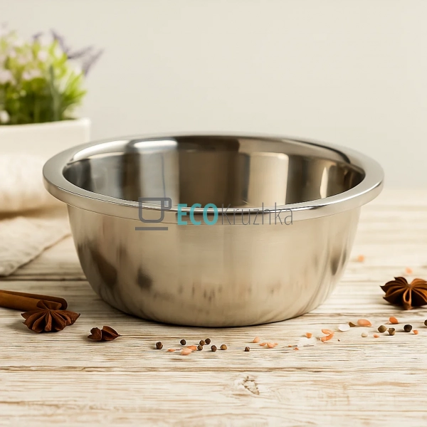 Глибока тарілка-миска з нержавіючої сталі 30x12 см Edenb ...