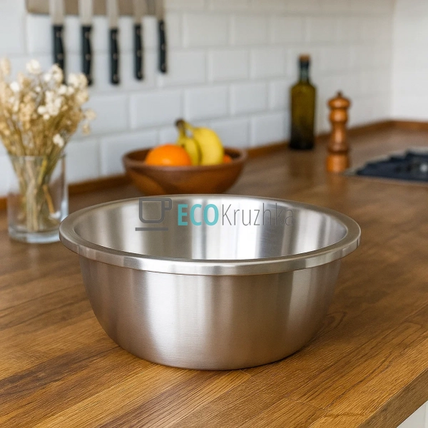 Глибока тарілка-миска з нержавіючої сталі 34x13 см Edenb ...