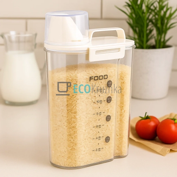 Герметичний контейнер 1,8 л для круп з дозатором Edenber ...