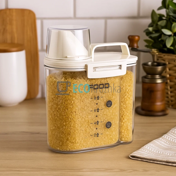 Герметичний контейнер 1,0 л для круп з дозатором Edenber ... Герметичний контейнер 1,0 л для круп з дозатором Edenber ...