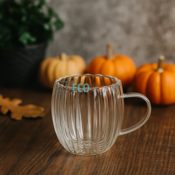 Чашка Iceberg з подвійними стінками, 270 мл, боросилікат ...