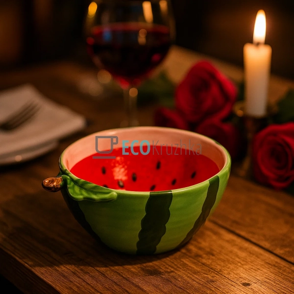 Керамічний салатник "Watermelon" 450 мл, 15.8x11.9x7 см  ...