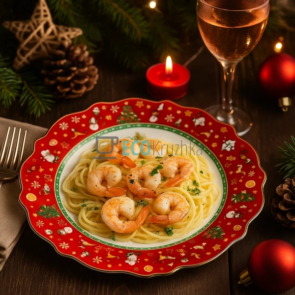 Порцелянова обідня тарілка "Святковий флер", 27.5 см (49 ... Порцелянова обідня тарілка "Святковий флер", 27.5 см (49 ...