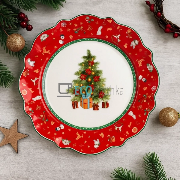 Порцелянова обідня тарілка "Святковий флер", 27.5 см (49 ... Порцелянова обідня тарілка "Святковий флер", 27.5 см (49 ...