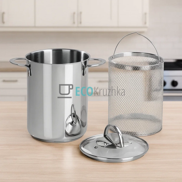 Каструля для спаржі та пасти 4л Ø16 х 21 см з нержавіючо ...