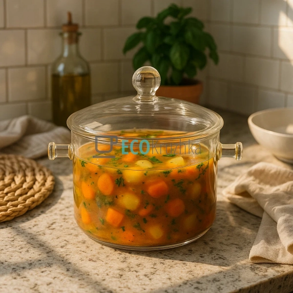 Кастрюля Ardesto Black Mars, 2 л, боросилікатне скло (AR ...