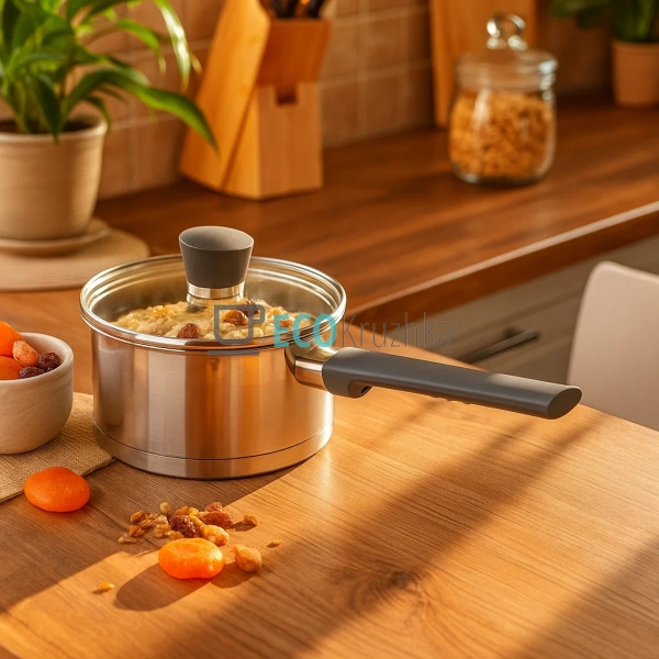 Ківш Ardesto Gemini, скляна кришка, 1.5 л, нержавіюча ст ... Ківш Ardesto Gemini, скляна кришка, 1.5 л, нержавіюча ст ...