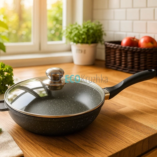 Сковорода 28 см (3.3л) глибока з кришкою Edenberg EB-332 ... Сковорода 28 см (3.3л) глибока з кришкою Edenberg EB-332 ...