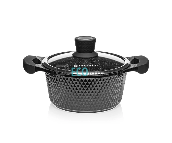 Казан 2.4л Литий алюмінй - із кришкою  Edenberg EK16201