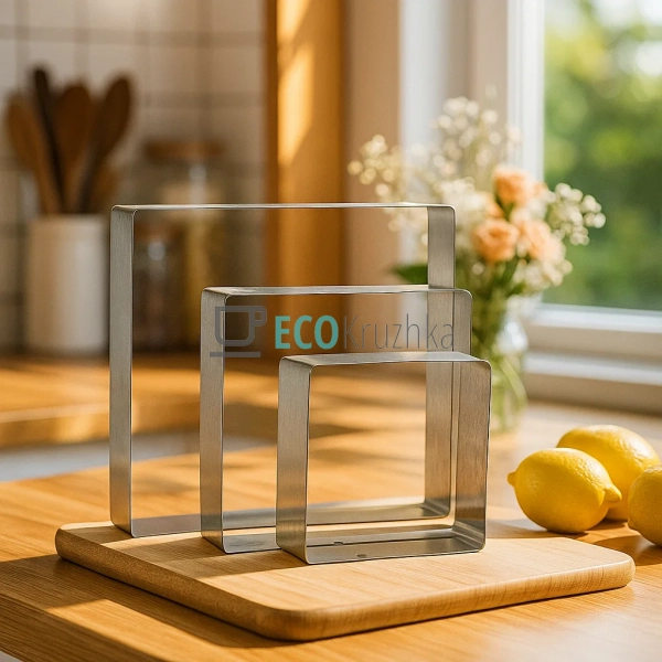 Набір форм для випікання тортів, 3 шт, квадратна форма ( ... Набір форм для випікання тортів, 3 шт, квадратна форма ( ...