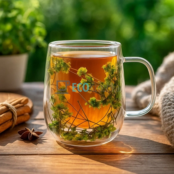 Скляна чашка з подвійними стінками та сухоцвітами 330 мл ... Скляна чашка з подвійними стінками та сухоцвітами 330 мл ...