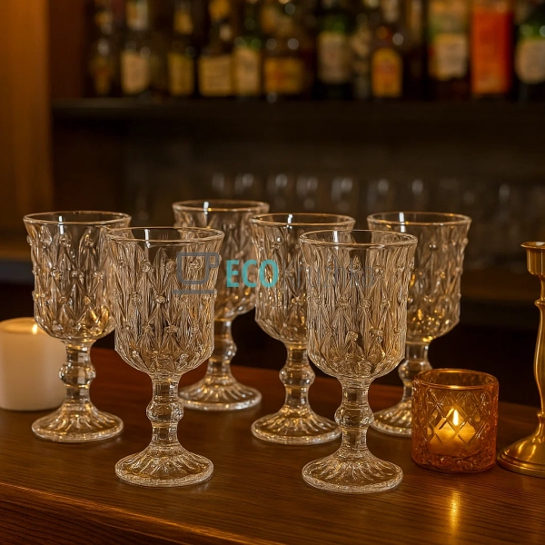 Келихи для вина зі скла 6 шт Glassware 200мл Прозорий EK ...