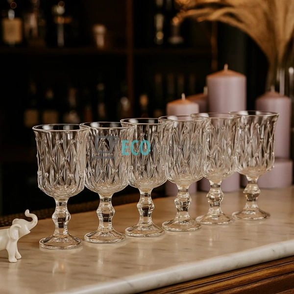 Келихи для вина зі скла 6 шт Glassware 200мл Прозорий EK ...