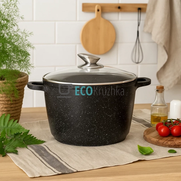 Каструля-казан 10 л Edenberg з гранітним покриттям та ск ... Каструля-казан 10 л Edenberg з гранітним покриттям та ск ...