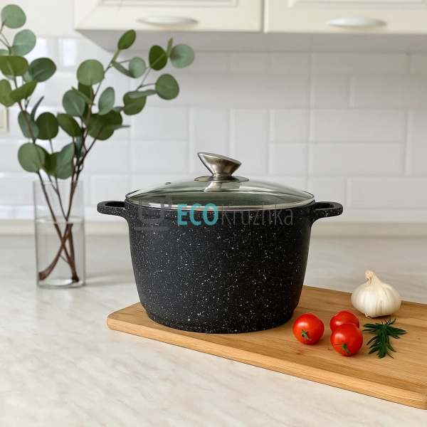 Каструля-казан 4 л Edenberg з гранітним покриттям та скл ... Каструля-казан 4 л Edenberg з гранітним покриттям та скл ...