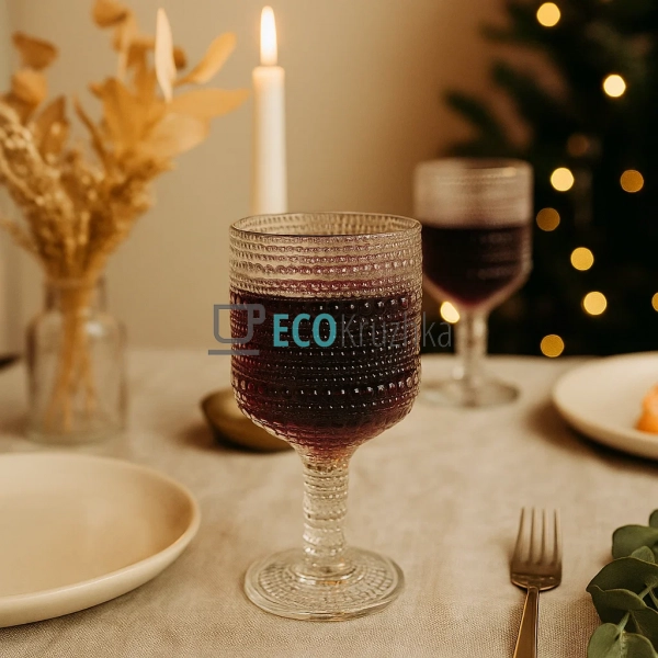 Набір келихів для вина з прозорого скла 300 мл (APL9024)