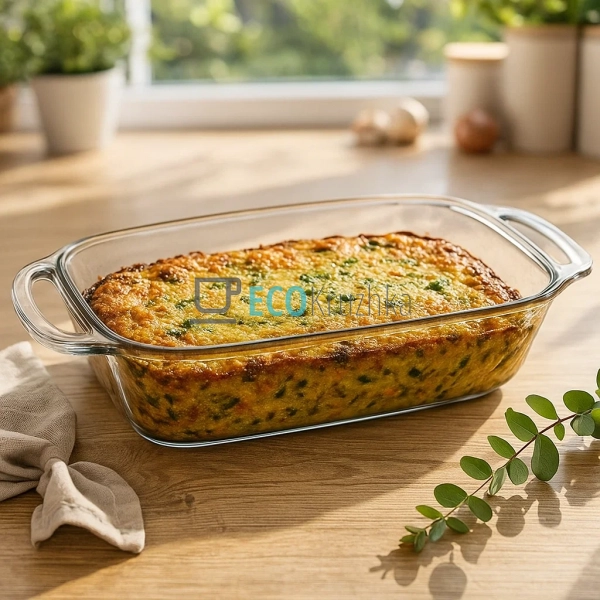 Деко прямокутне з ручками жароміцне скло 3.5 л Marinex E ...