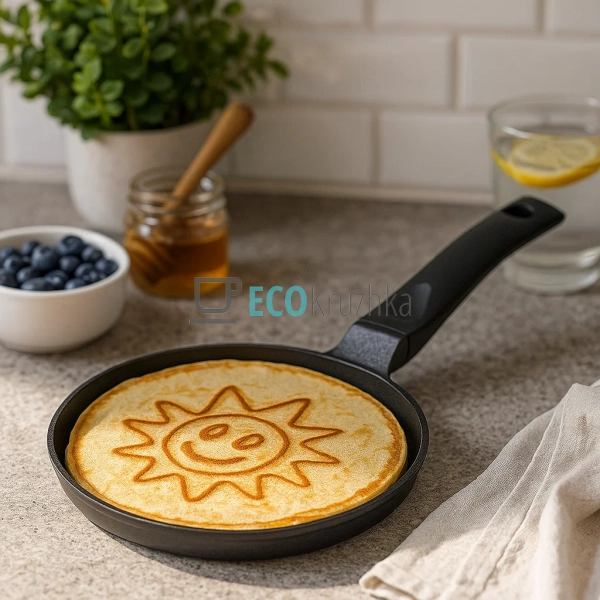 Сковорідка для млинців 18 см Смайлик Kamille KM-4217 Сковорідка для млинців 18 см Смайлик Kamille KM-4217