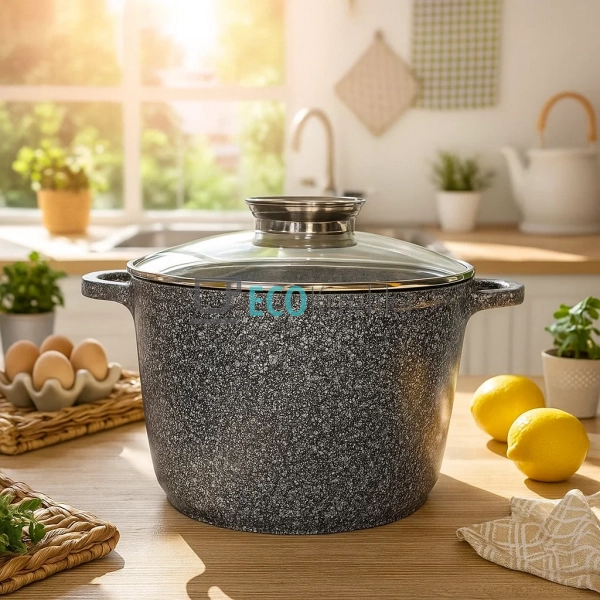 Каструля-казан 10л Edenberg з гранітним покриттям та скл ... Каструля-казан 10л Edenberg з гранітним покриттям та скл ...
