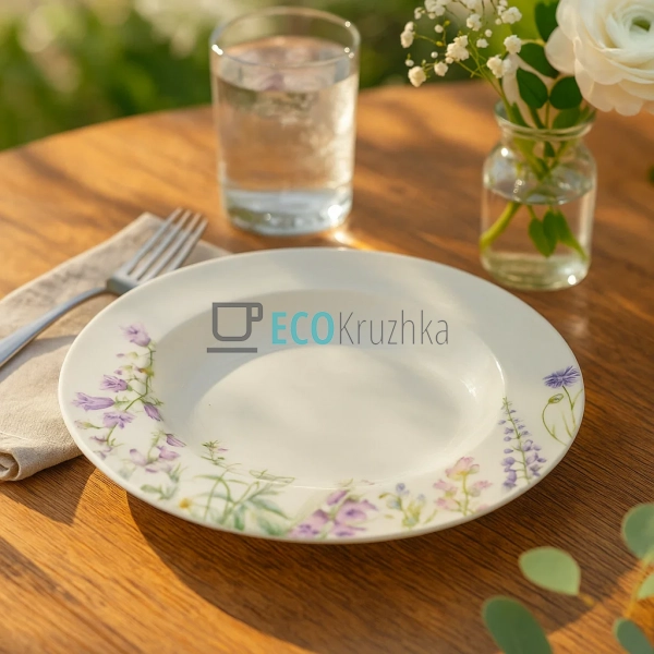 Супова порцелянова тарілка "Floral", 21.5 см, модель (K0 ... Супова порцелянова тарілка "Floral", 21.5 см, модель (K0 ...