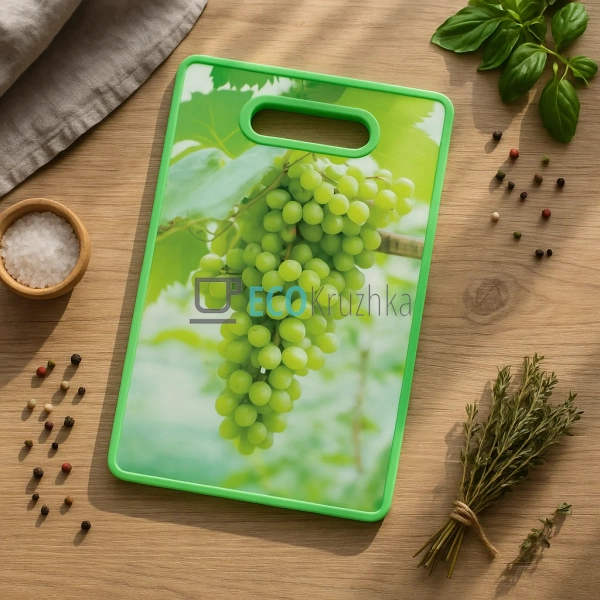 Дошка кухонна обробна 3D малюнок 367 х 225 х 11 мм Виног ... Дошка кухонна обробна 3D малюнок 367 х 225 х 11 мм Виног ...