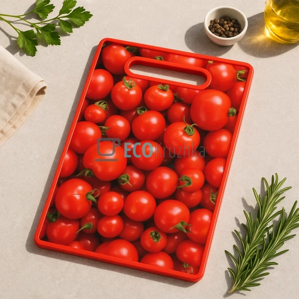 Дошка кухонна обробна 3D малюнок 367 х 225 х 11 мм Помід ... Дошка кухонна обробна 3D малюнок 367 х 225 х 11 мм Помід ...