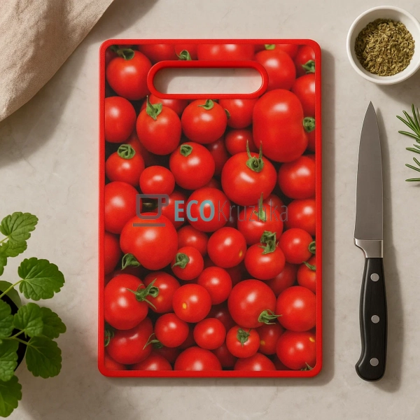 Дошка кухонна обробна 3D малюнок 367 х 225 х 11 мм Помід ... Дошка кухонна обробна 3D малюнок 367 х 225 х 11 мм Помід ...