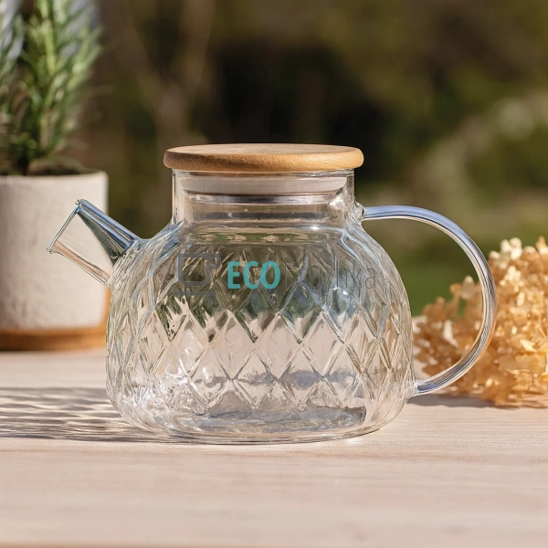 Чайник 1000 мл, боросилікатне скло, прозорий, скляний, б ... Чайник 1000 мл, боросилікатне скло, прозорий, скляний, б ...